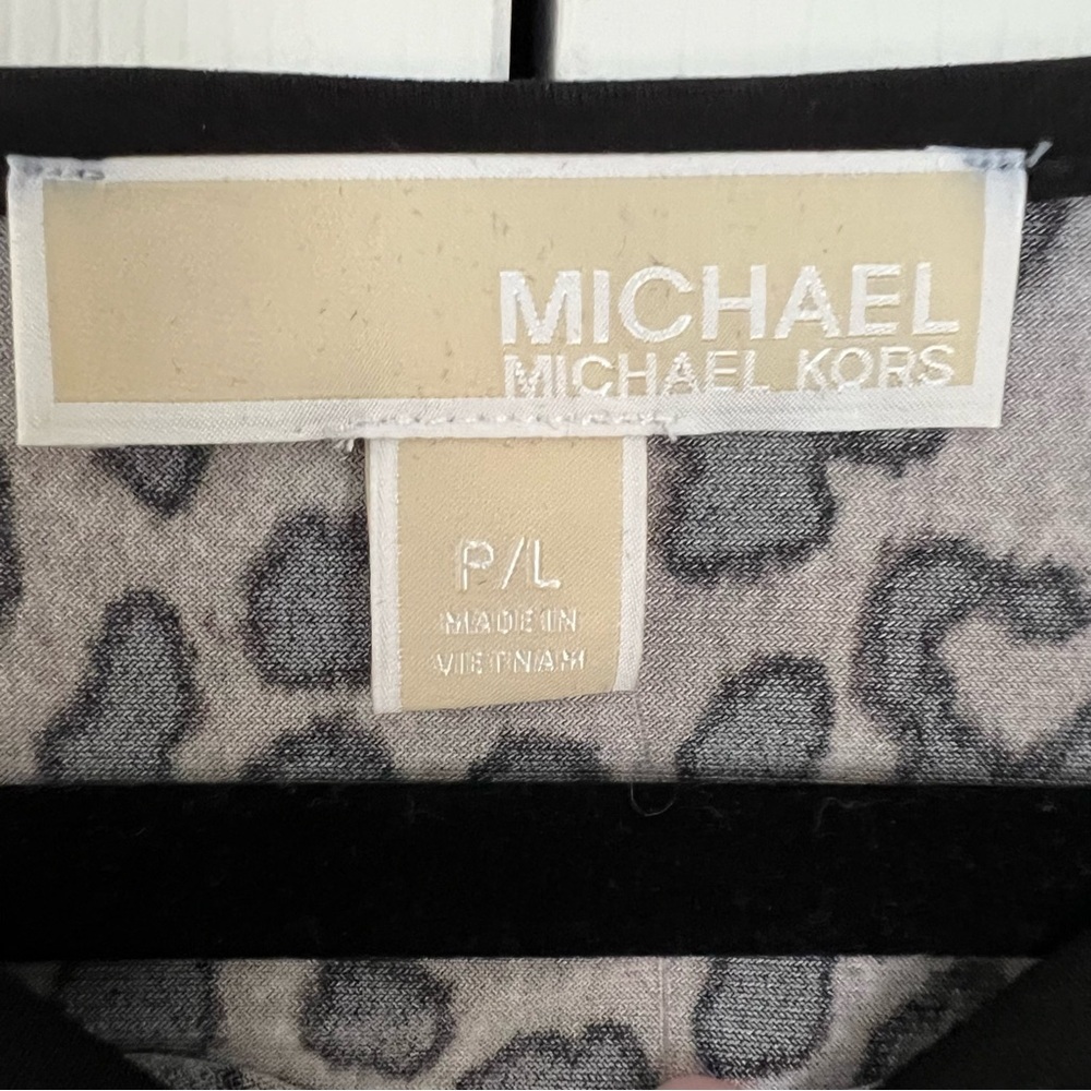 Michael Kors Leopard Print Blouse in Black and Cream - Picture 5 of 7